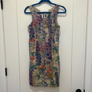 ANTHROPOLOGIE Edme & Esyllte sleeveless floral linen dress (2)